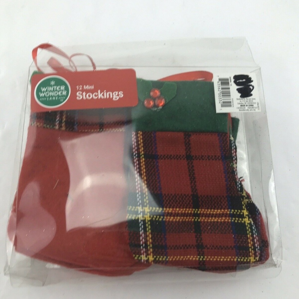 Winter Wonder 12 Mini Christmas Stockings